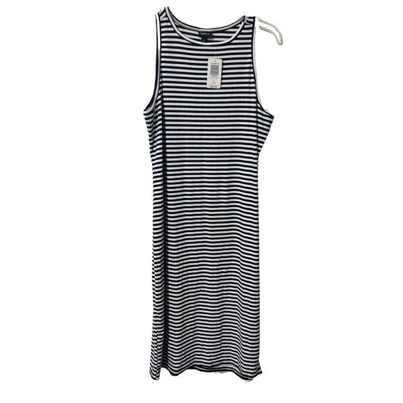 NWT Torrid Blue Striped T-Shirt Sleevless Dress Strechy Summer Comfy Sz 1 - Picture 3 of 10